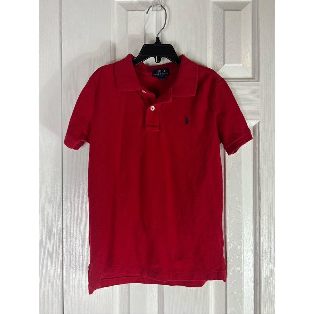 Polo Ralph Lauren Boys Red Polo Shirt Size 7